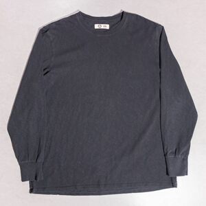 American Giant Long Sleeve Faded Black Cotton Tee TShirt Men's XXL Made in USA